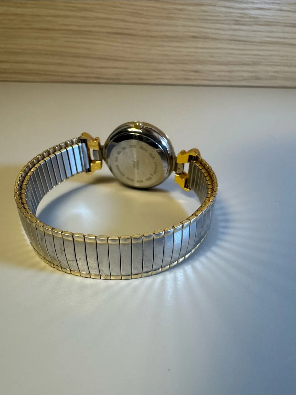 Vintage Gloria Vanderbilt GVII Fada Industries Moon Phase Quartz Gold-tone watch